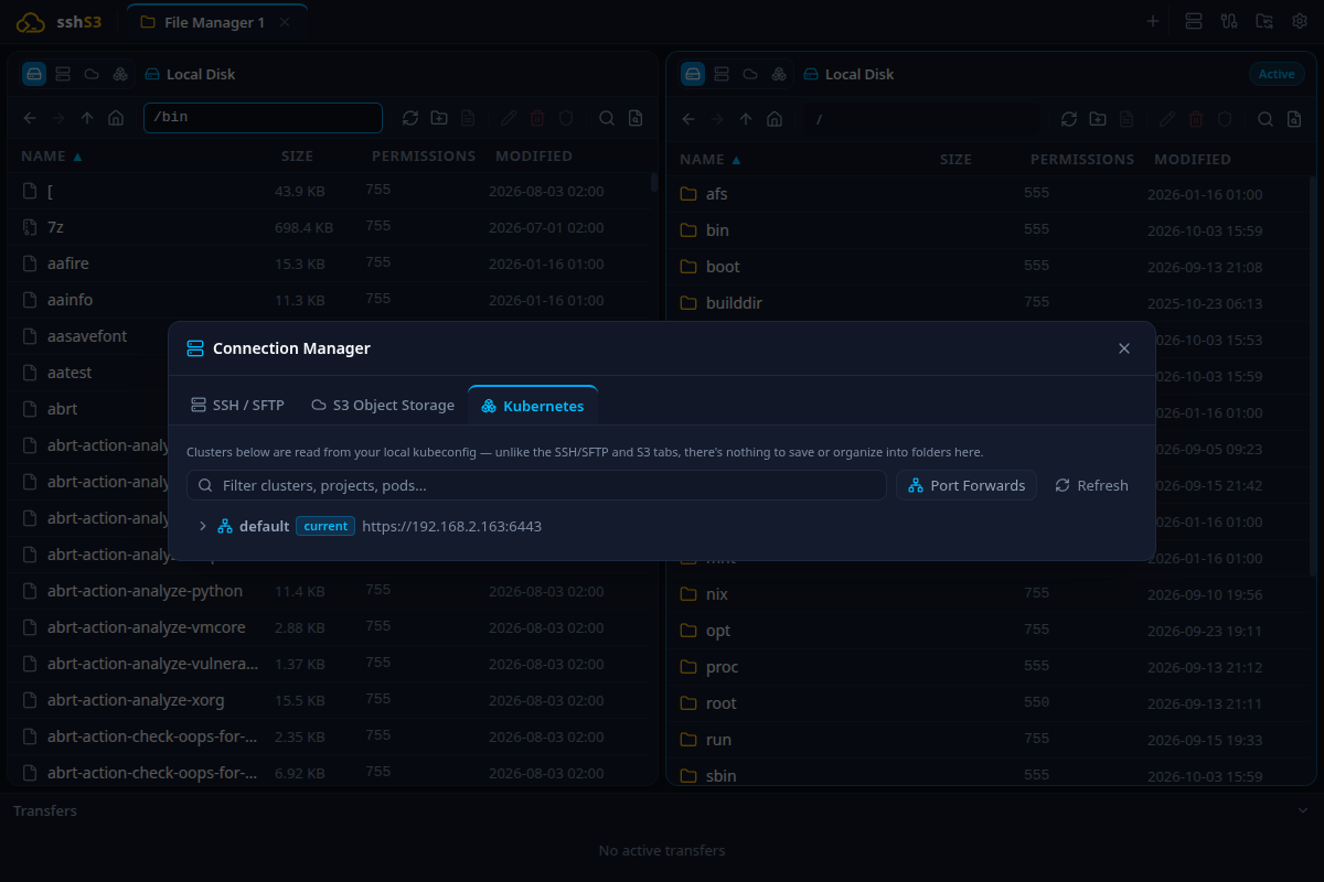 Kubernetes Clusters View