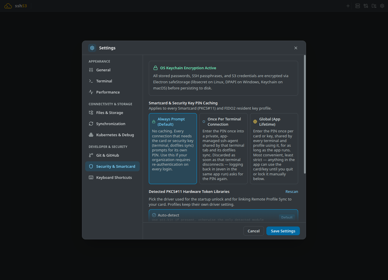 Security Settings