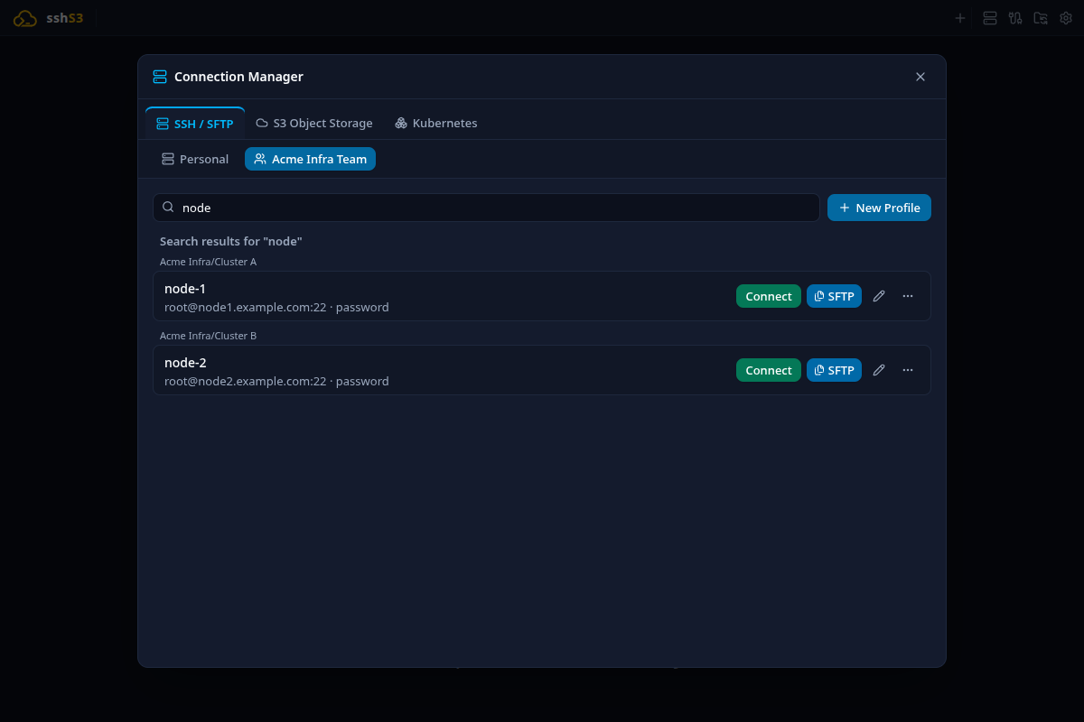 Search across all folders